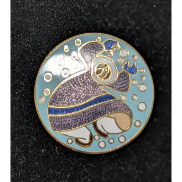 Artigue LTD Jewelry - Vintage Barbara Lavallee Cloisonné Enamel Pin Inuit Woman Dancing Artigue LTD